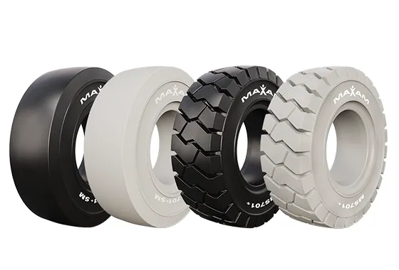 12.00-20 Maxam Non-Marking MS701  Pro (10.0) Solid Tire, ST (Lockring), Smooth V50259