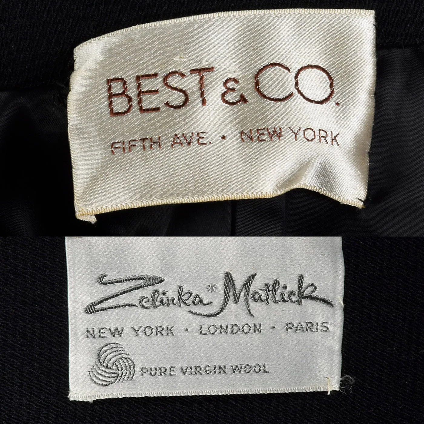 1960s Black Double Breasted Coat with Mink Collar