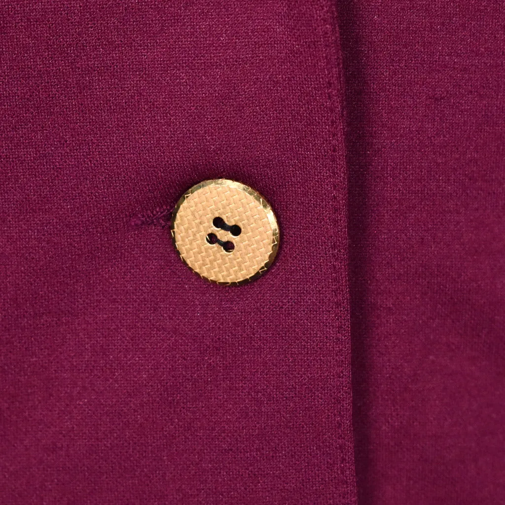 1970s Plum Purple Skirt Suit