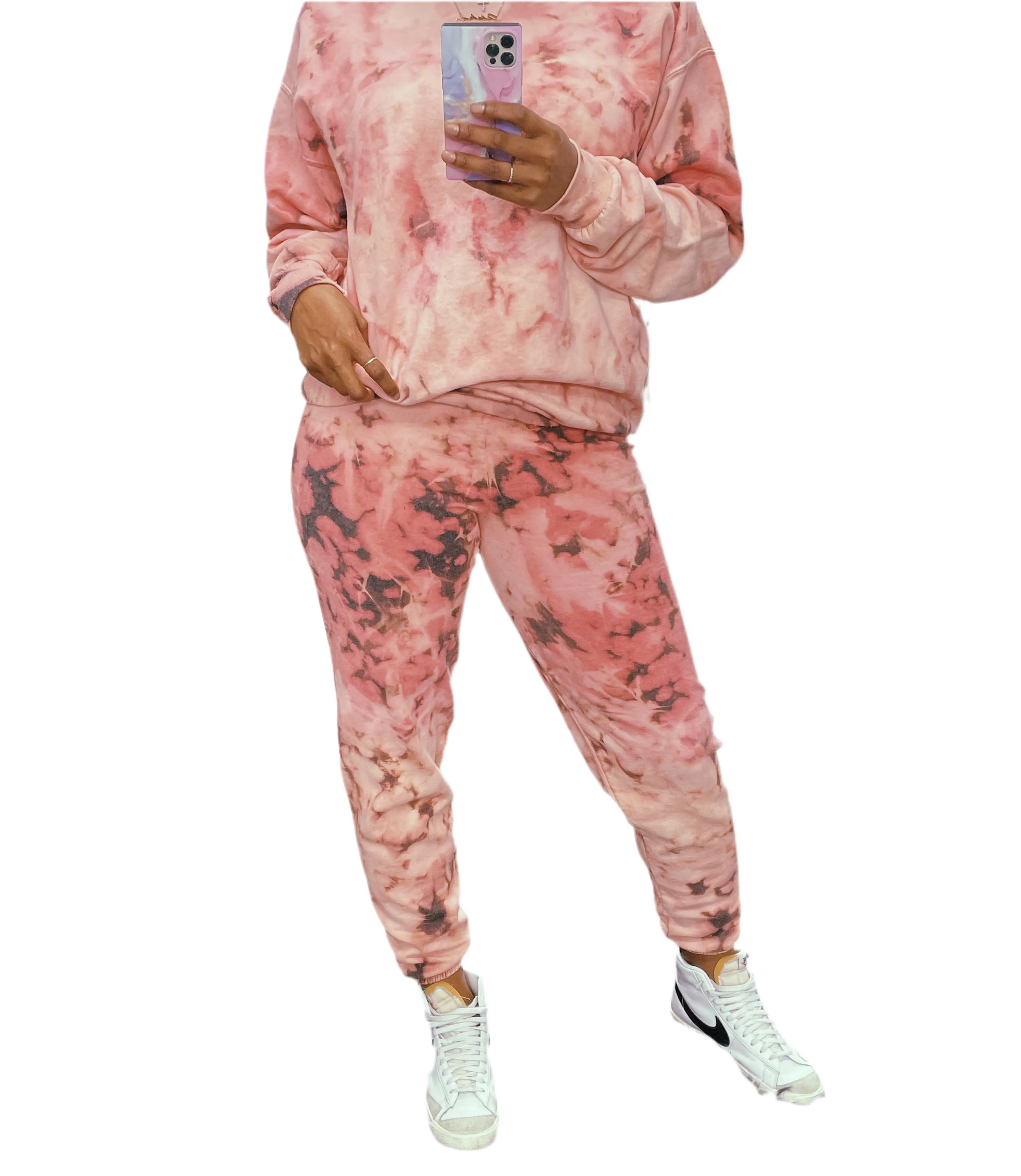 8586: VINTAGE WASHED TIE DYE JOGGER SWEATPANTS