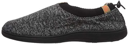 Acorn Women's Explorer Water Repellent Moc Slipper with Adjustable Toggle, Black Heather, Small