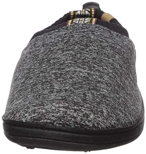 Acorn Women's Explorer Water Repellent Moc Slipper with Adjustable Toggle, Black Heather, Small