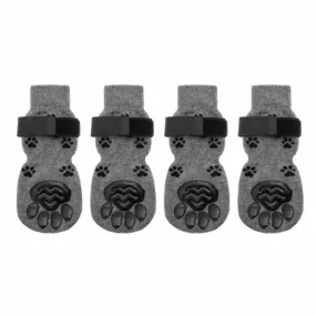 Anti-Skid Gray Paw Socks
