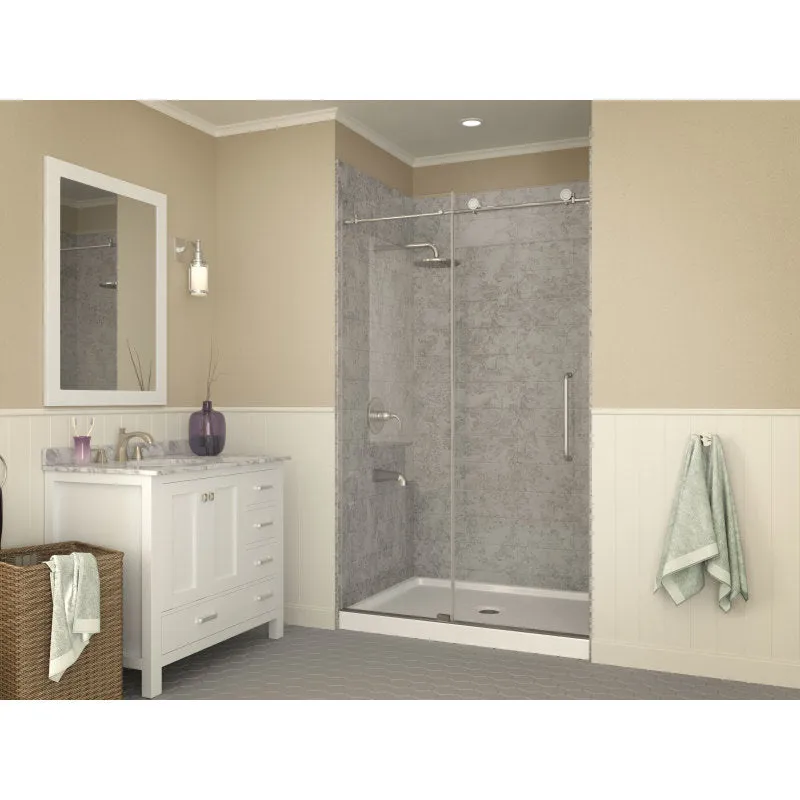 ANZZI Fissure Series 36 in. x 48 in. Single Threshold Shower Base in White