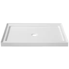 ANZZI Fissure Series 36 in. x 48 in. Single Threshold Shower Base in White