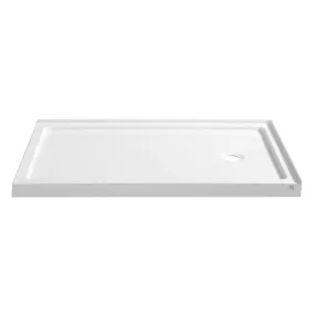ANZZI Nautilus Series 60 in. x 36 in. Shower Base in White