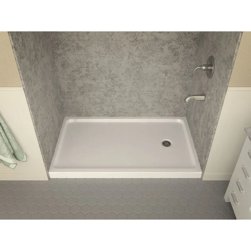 ANZZI Nautilus Series 60 in. x 36 in. Shower Base in White