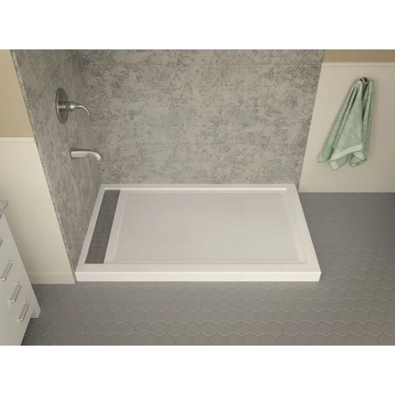 ANZZI Series 36 in. x 60 in. Double Threshold Shower Base in White