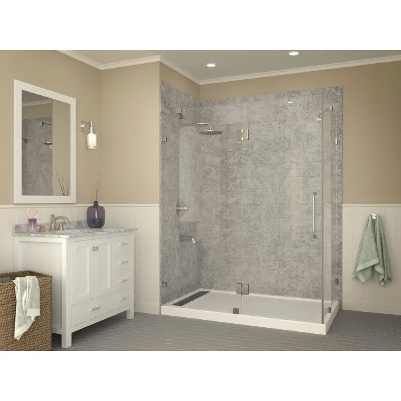 ANZZI Series 36 in. x 60 in. Double Threshold Shower Base in White