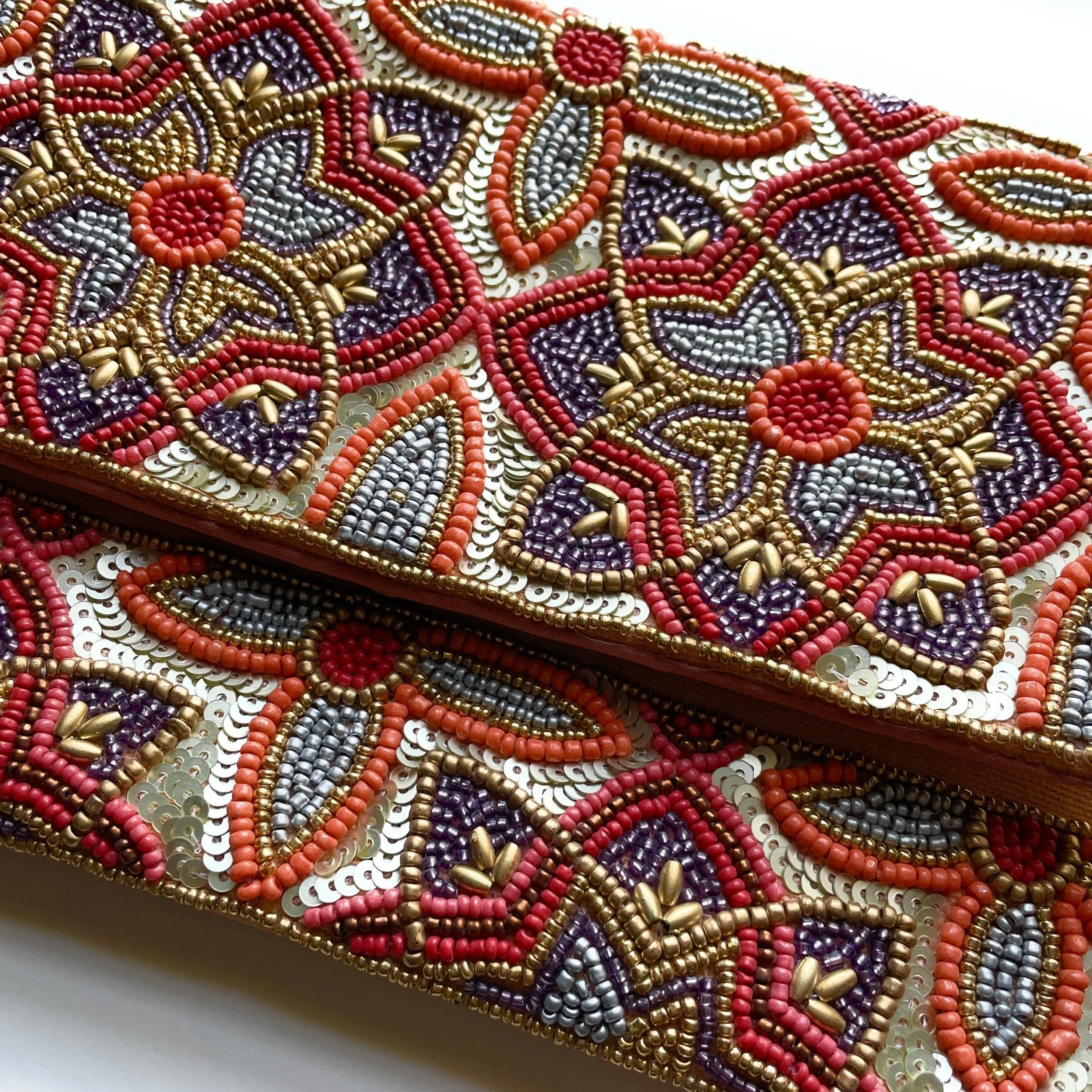 Avery Floral Beaded Clutch Purse