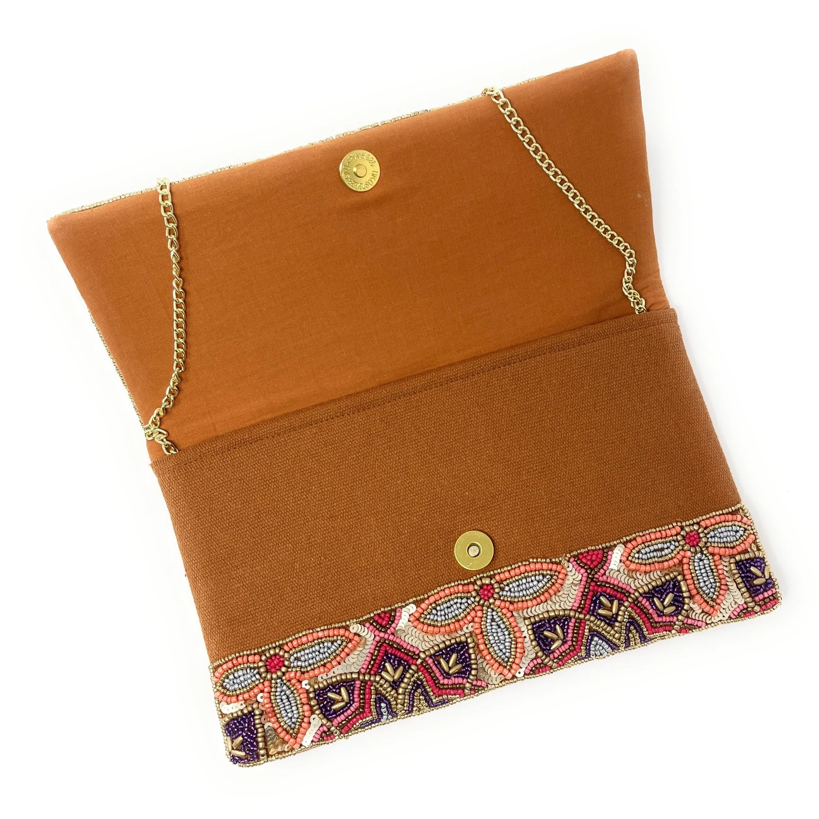 Avery Floral Beaded Clutch Purse
