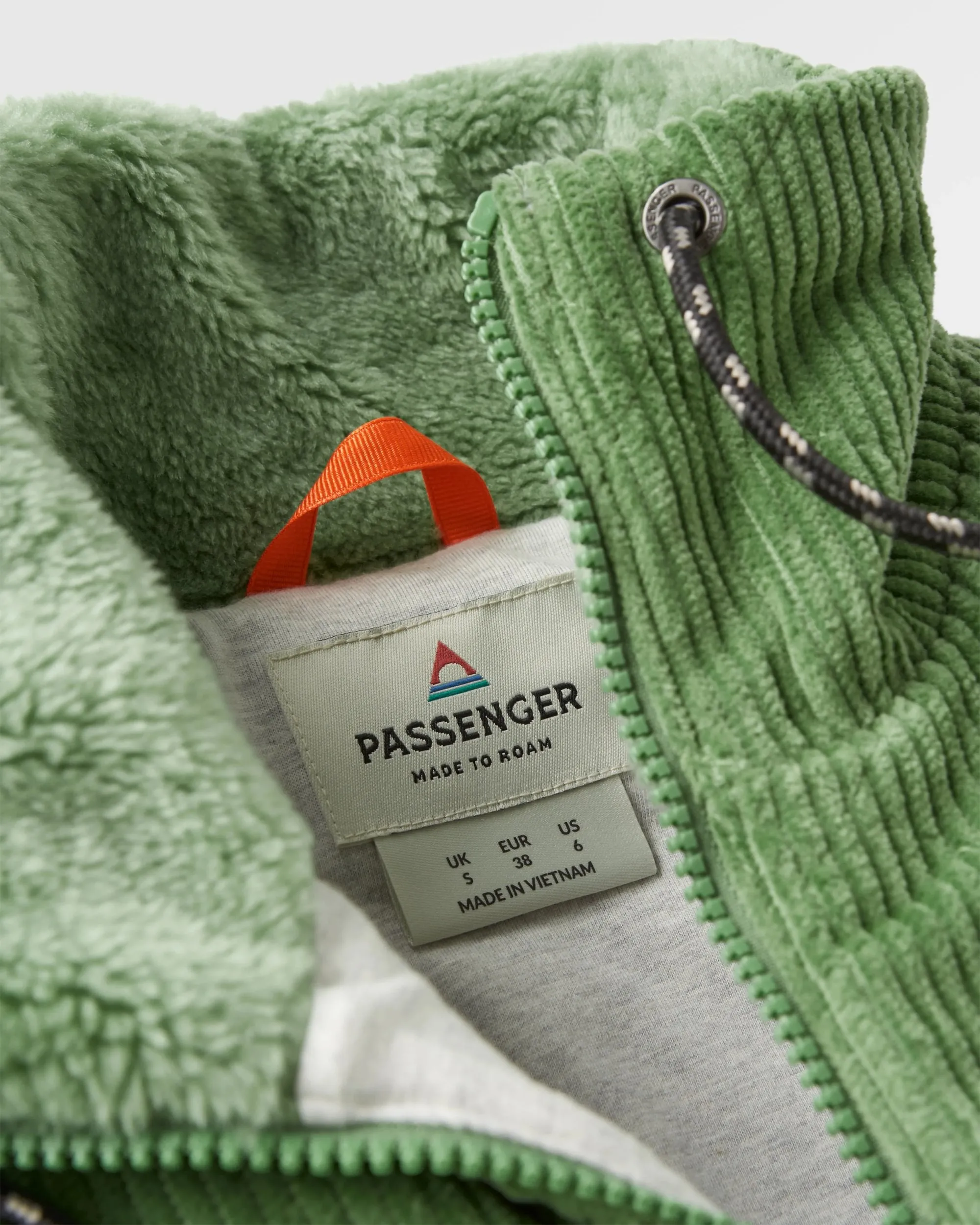 Awaken Recycled Deep-Pile Sherpa Fleece - Stem Green