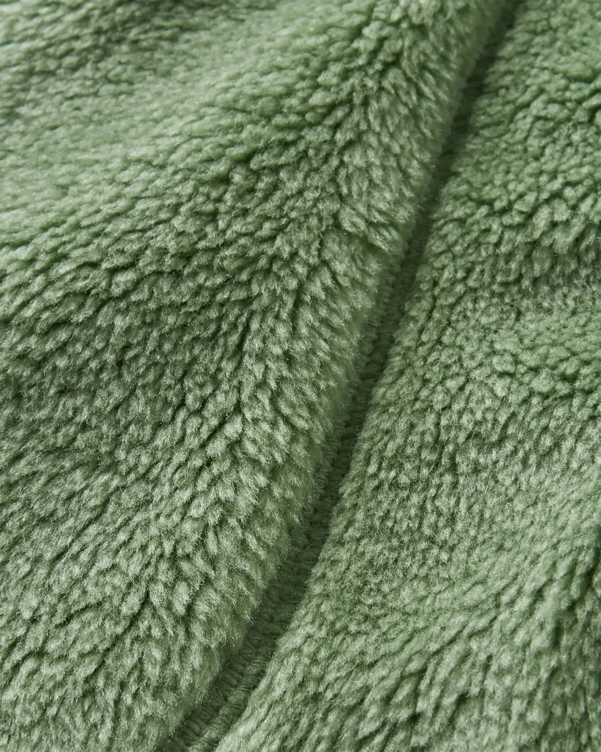 Awaken Recycled Deep-Pile Sherpa Fleece - Stem Green