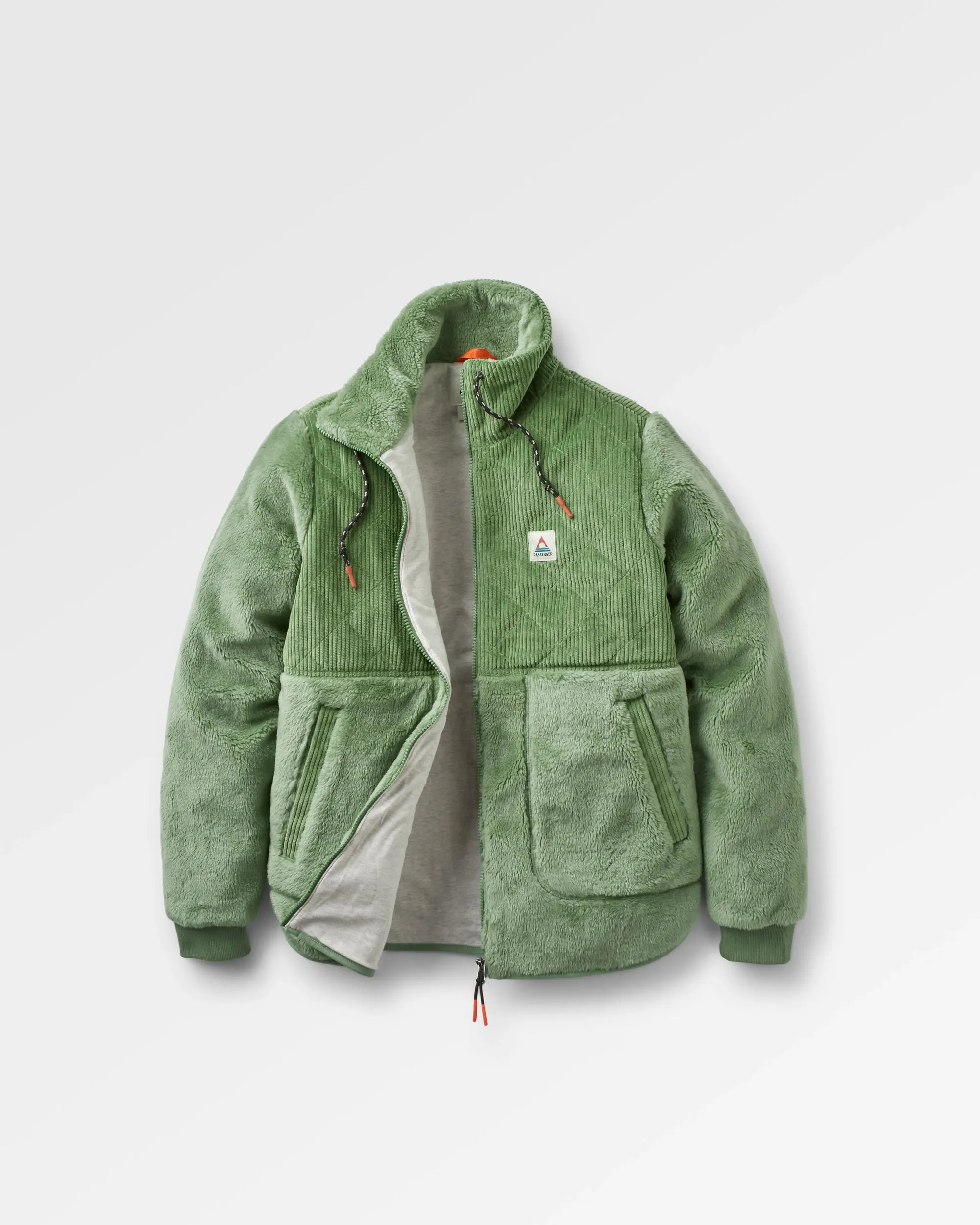 Awaken Recycled Deep-Pile Sherpa Fleece - Stem Green