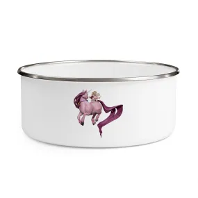 Baby Cupid and Horse Enamel Bowl