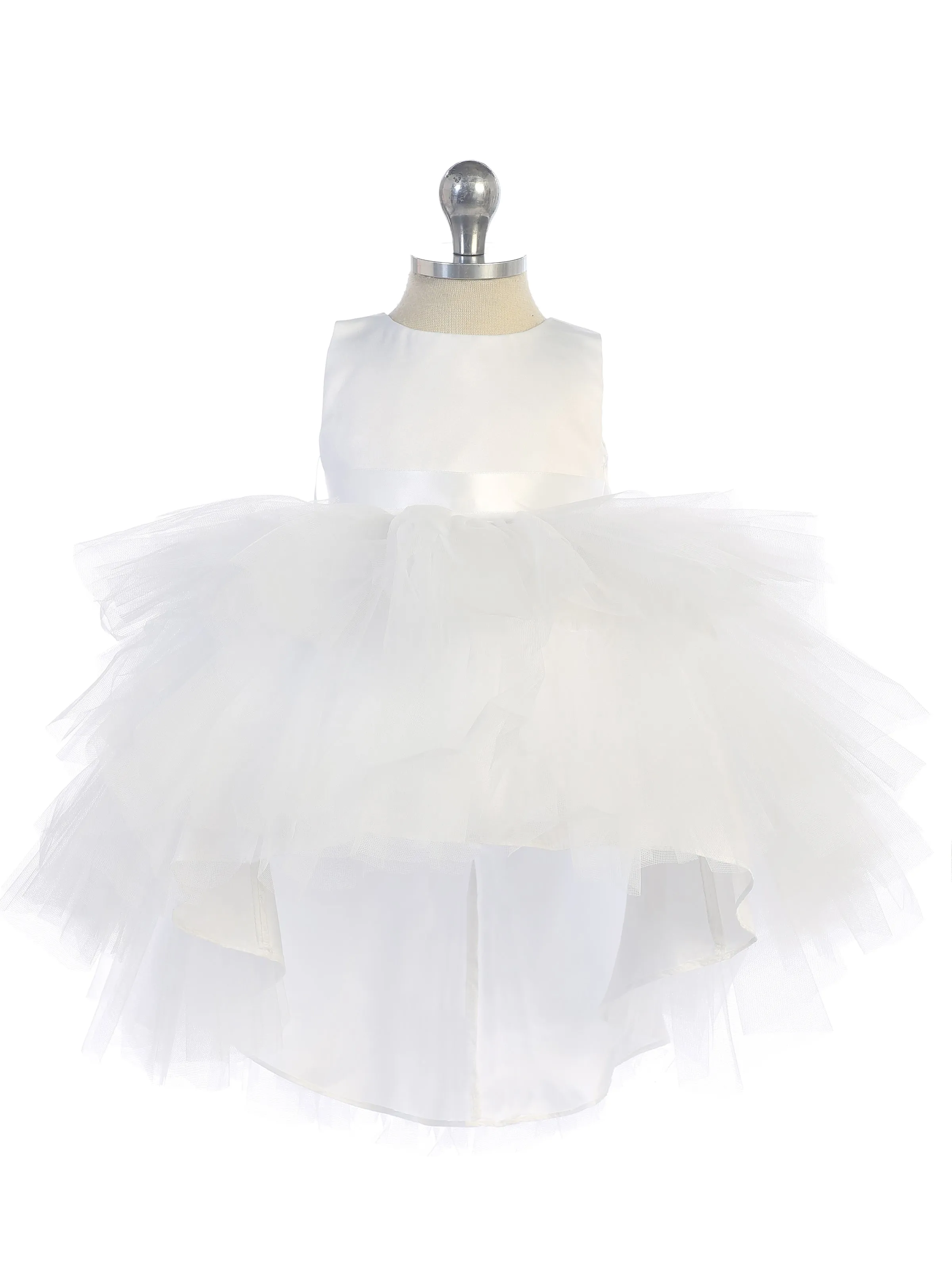Baby Girl Dress with Ruffled Tulle High-Low Dress by TIPTOP KIDS - AS5658S