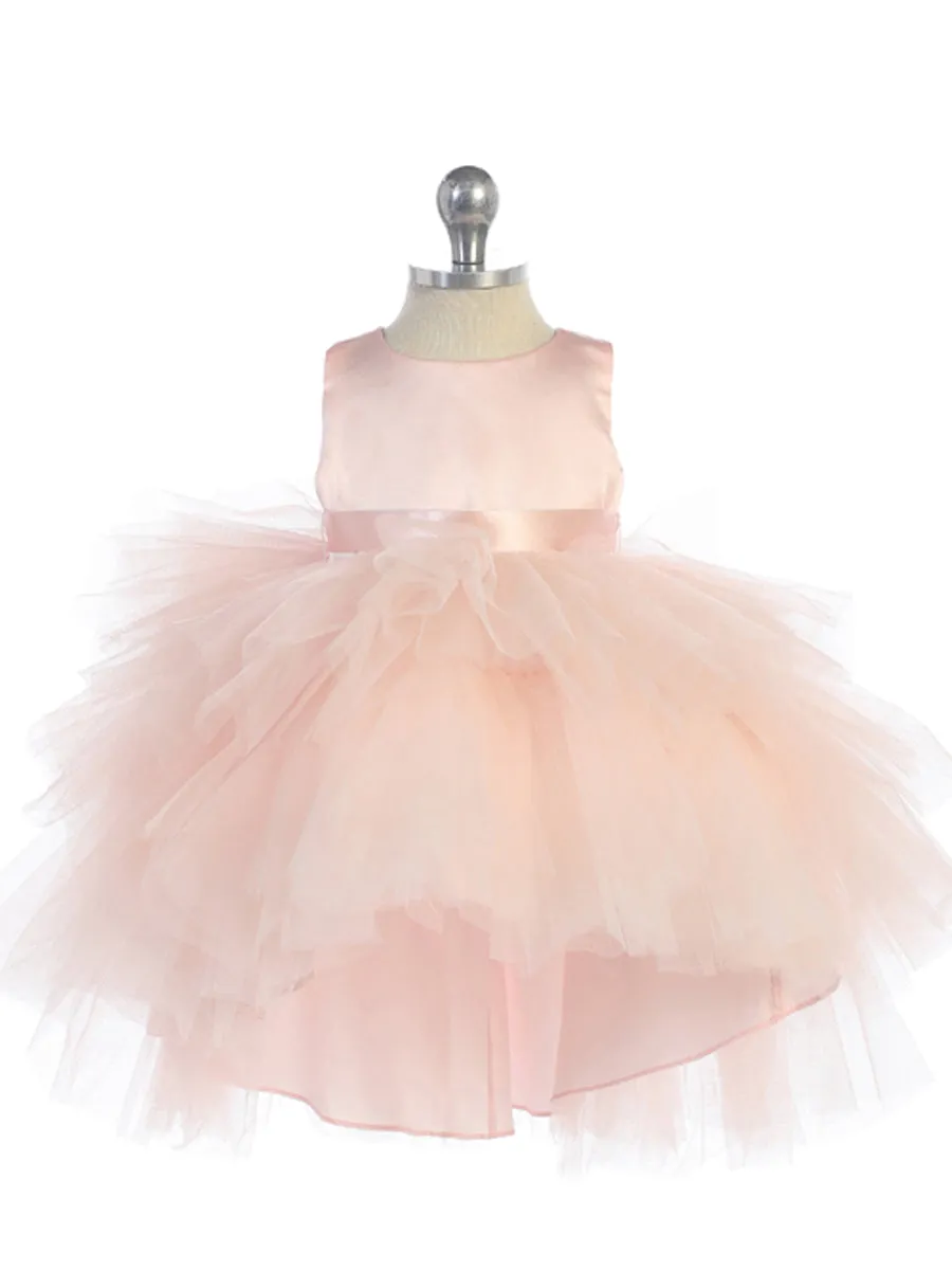 Baby Girl Dress with Ruffled Tulle High-Low Dress by TIPTOP KIDS - AS5658S