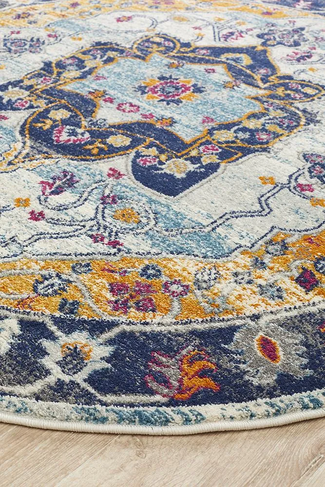 Babylon 201 Round Rug (Rust) by Rug Culture