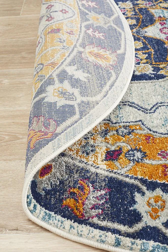 Babylon 201 Round Rug (Rust) by Rug Culture