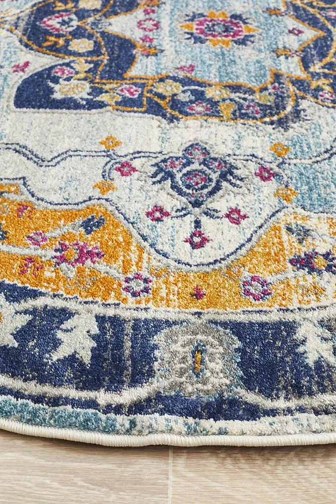 Babylon 201 Round Rug (Rust) by Rug Culture