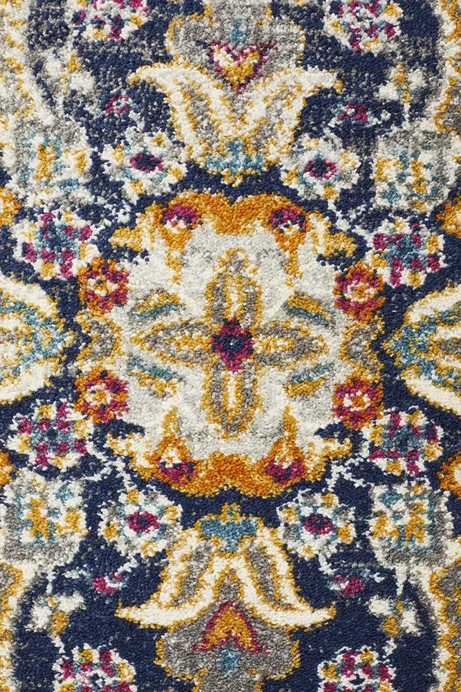 Babylon 202 Round Rug (White) by Rug Culture