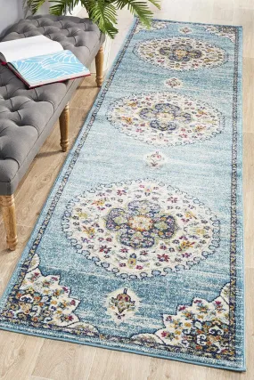 Babylon 202 Runner Rug (Blue) by Rug Culture