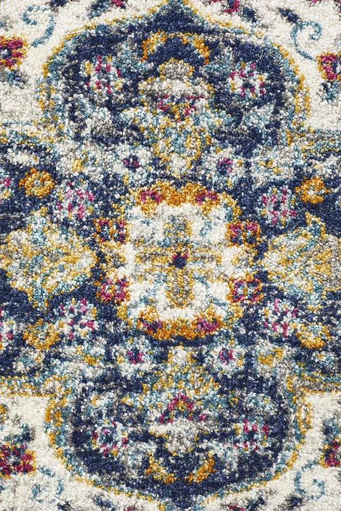 Babylon 202 Runner Rug (Blue) by Rug Culture