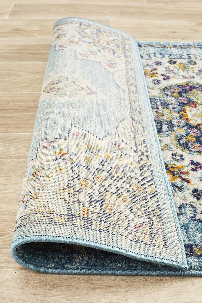 Babylon 202 Runner Rug (Blue) by Rug Culture