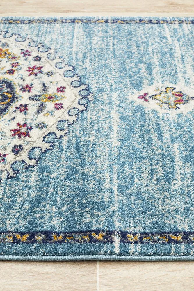 Babylon 202 Runner Rug (Blue) by Rug Culture