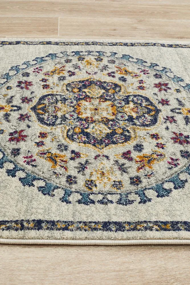 Babylon 202 Runner Rug (White) by Rug Culture
