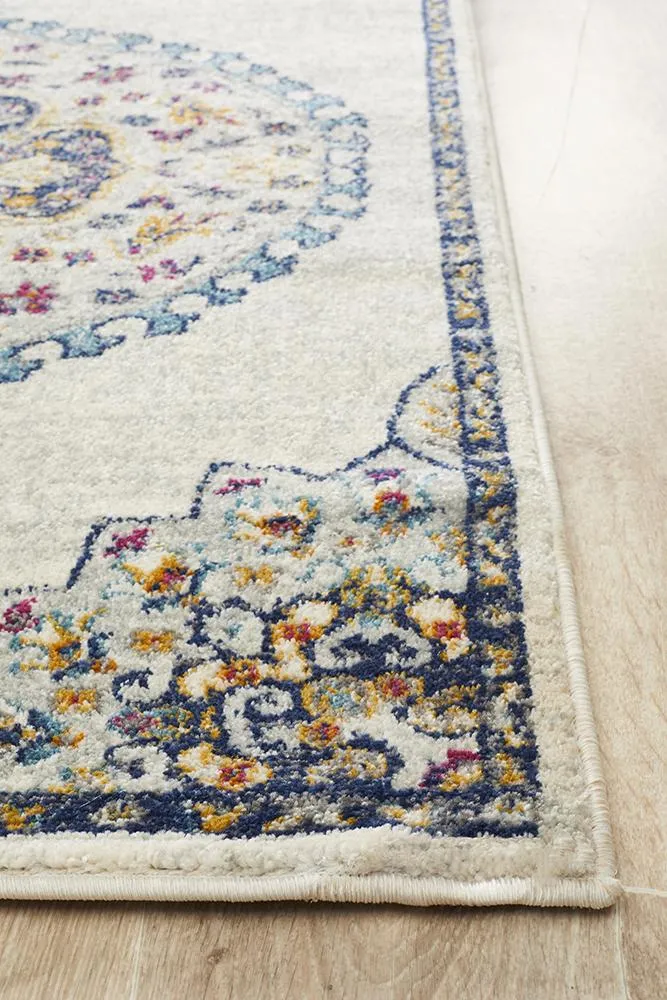 Babylon 202 Runner Rug (White) by Rug Culture