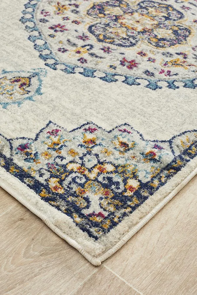 Babylon 202 Runner Rug (White) by Rug Culture