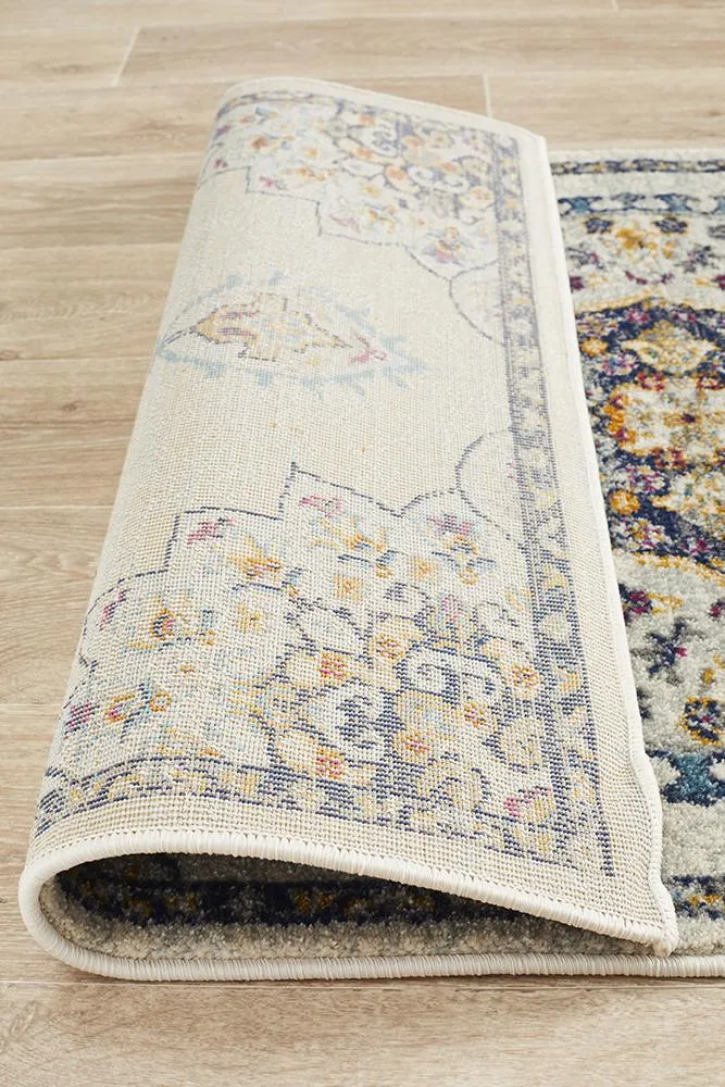 Babylon 202 Runner Rug (White) by Rug Culture