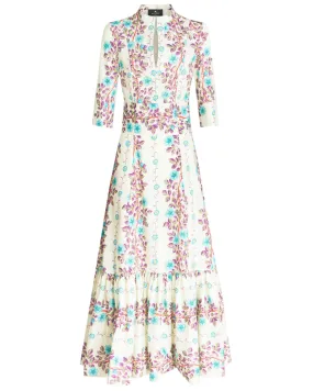 Bianco Stampa Print Maxi Dress