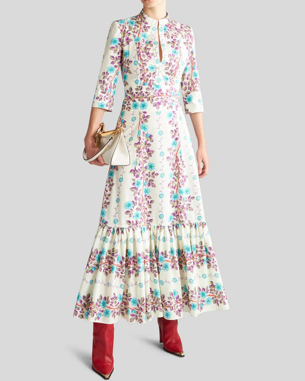 Bianco Stampa Print Maxi Dress