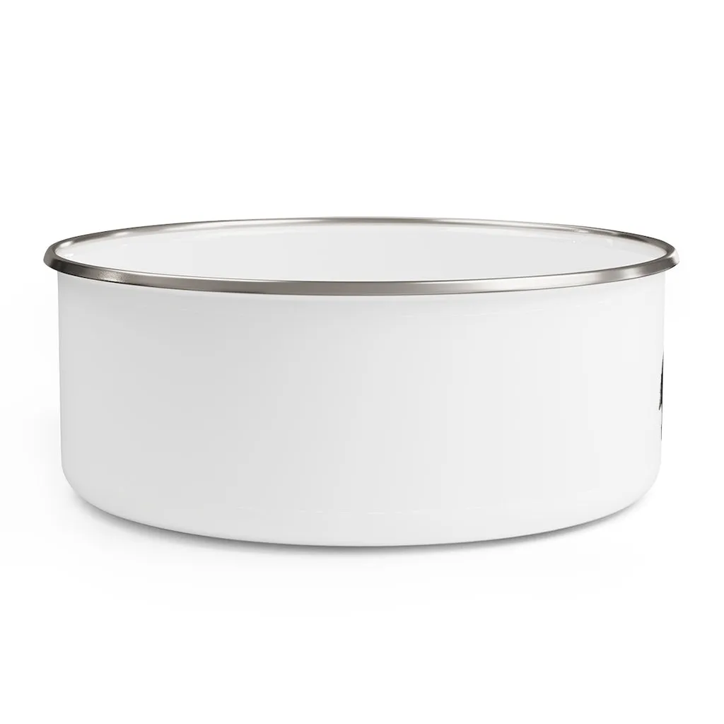 Black Dog Enamel Bowl