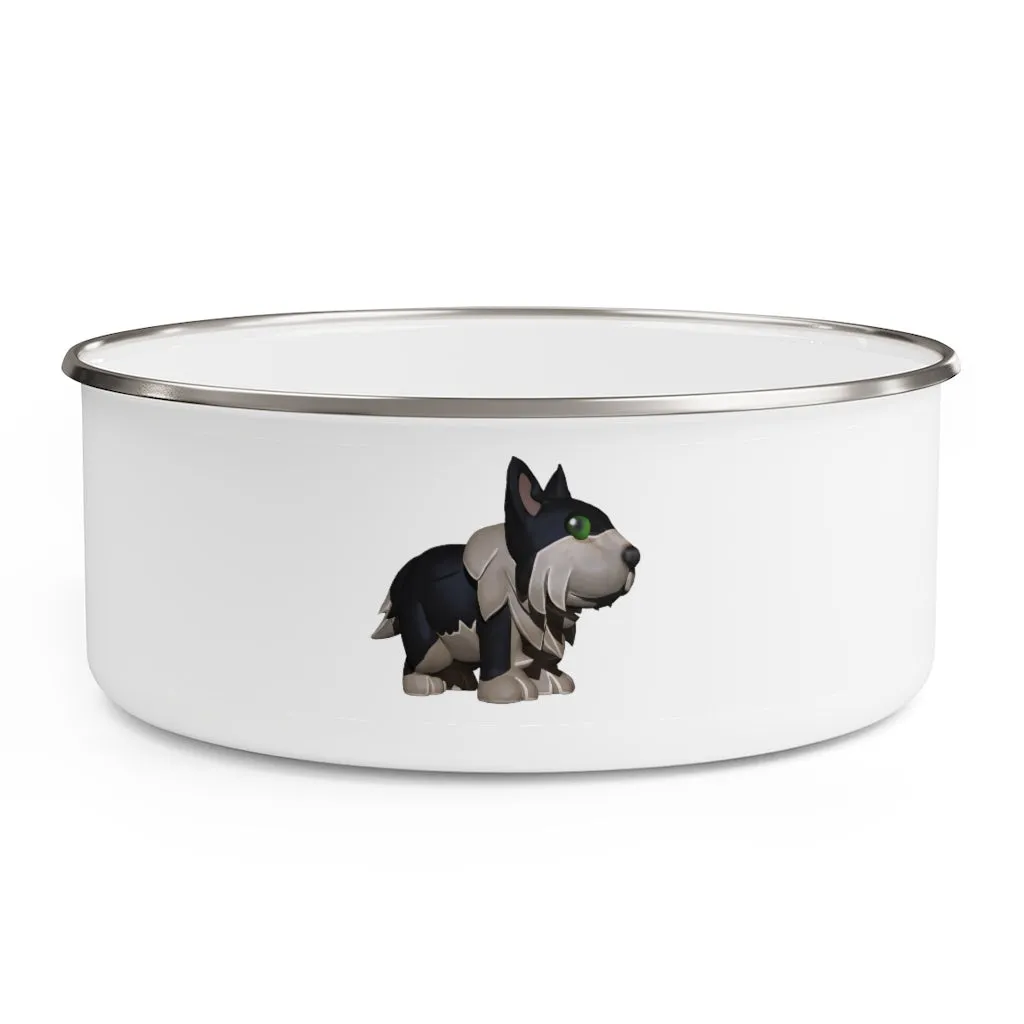 Black Dog Enamel Bowl