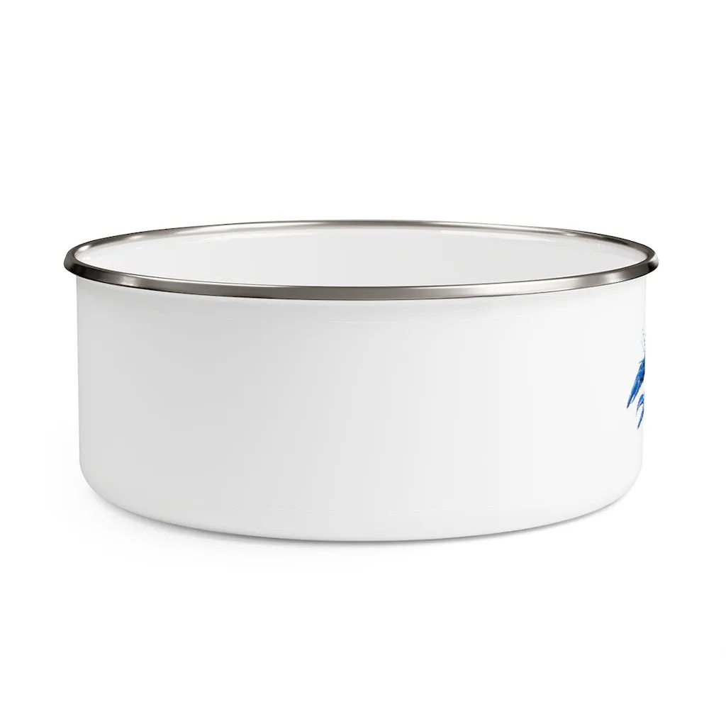 Blue Crawfish Enamel Bowl