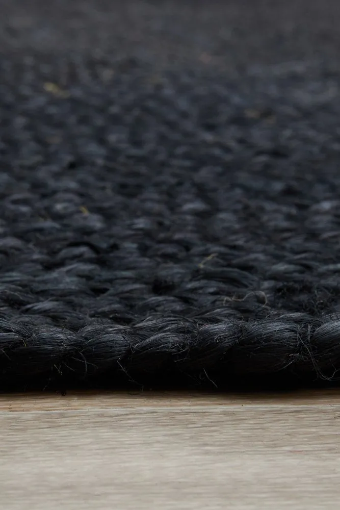 Bondi Oval Rug (Black) by Rug Culture