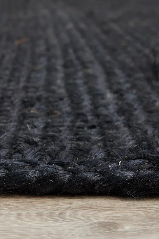 Bondi Rectangle Rug (Black) by Rug Culture
