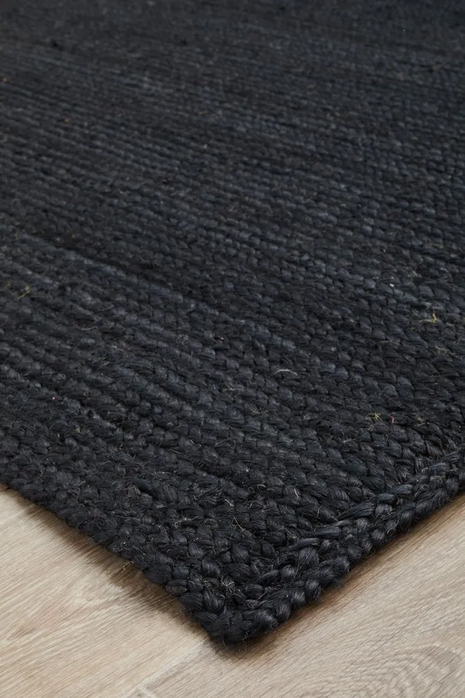 Bondi Rectangle Rug (Black) by Rug Culture