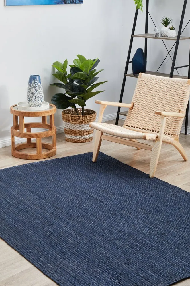 Bondi Rectangle Rug (Navy) by Rug Culture