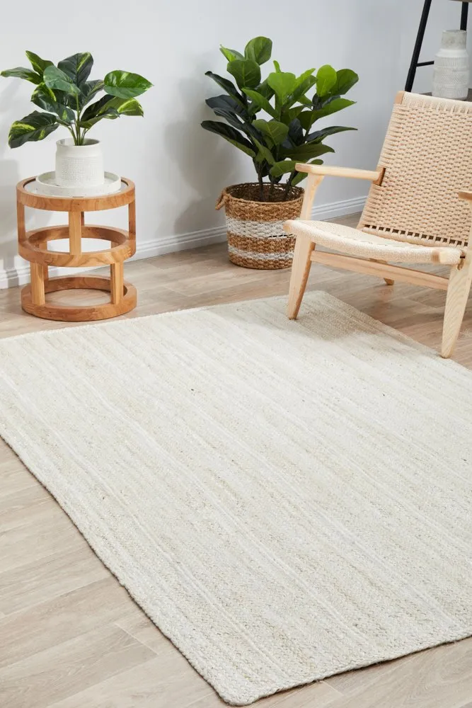 Bondi Rectangle Rug (White) by Rug Culture