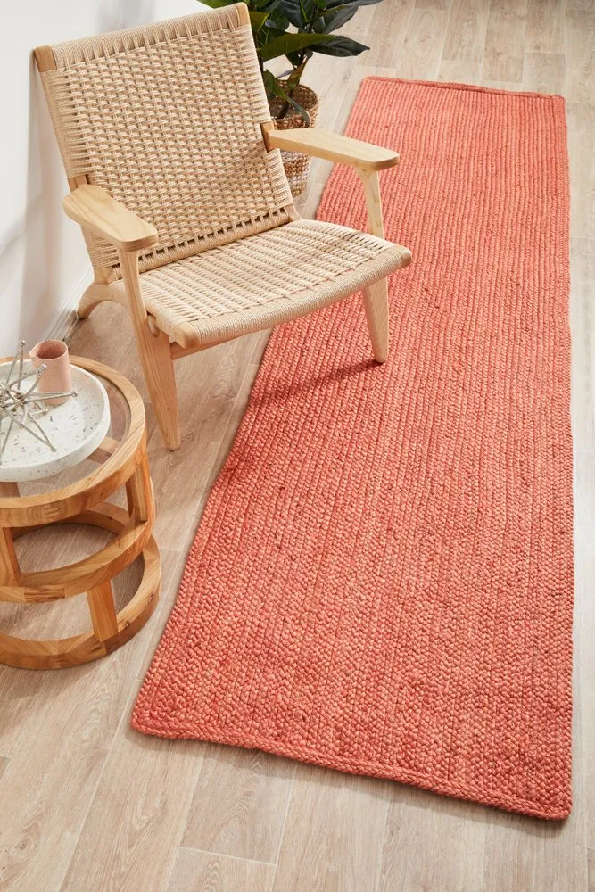 Bondi Rectangle Runner Rug (Terracotta) by Rug Culture