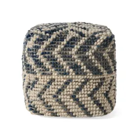 Bonnie Boho Wool and Cotton Large Ottoman Pouf