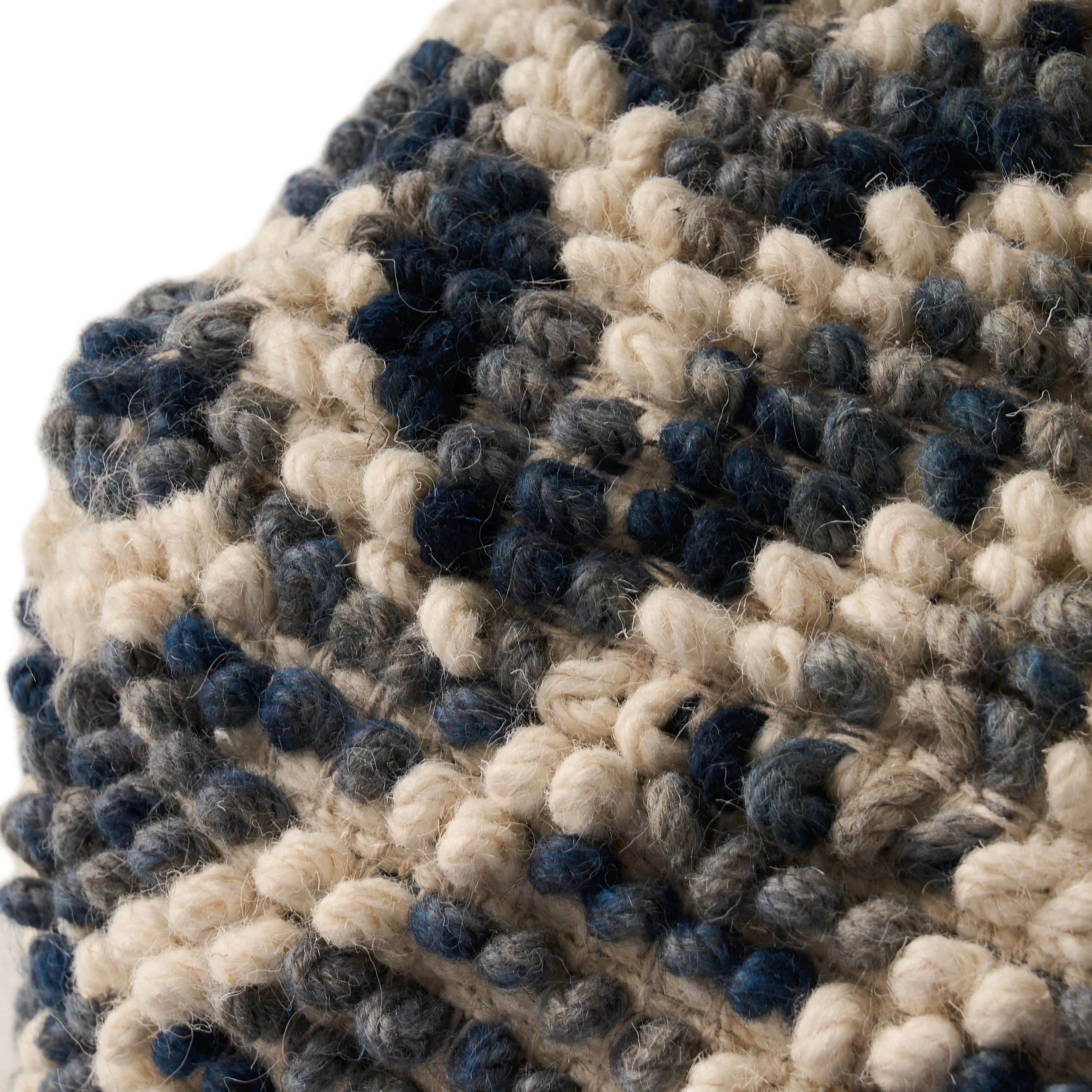Bonnie Boho Wool and Cotton Large Ottoman Pouf