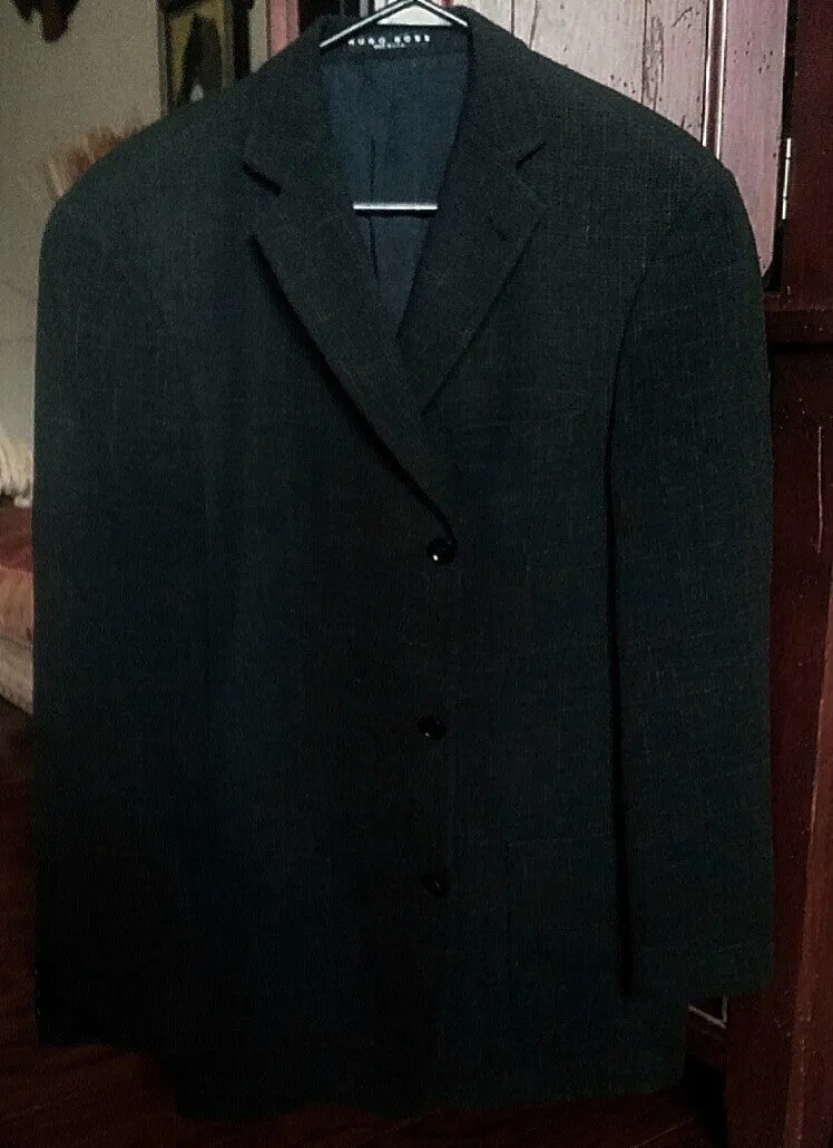 Boss-Hugo Boss- Gray/Tan Wool/Linen/Silk Patch Pocket Sport Coat- size 40R