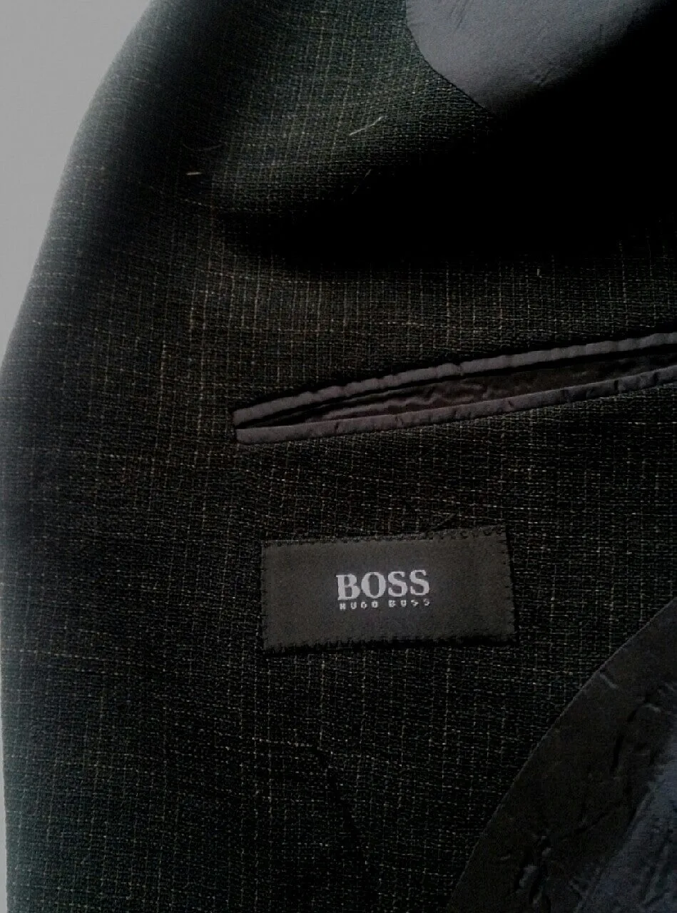 Boss-Hugo Boss- Gray/Tan Wool/Linen/Silk Patch Pocket Sport Coat- size 40R