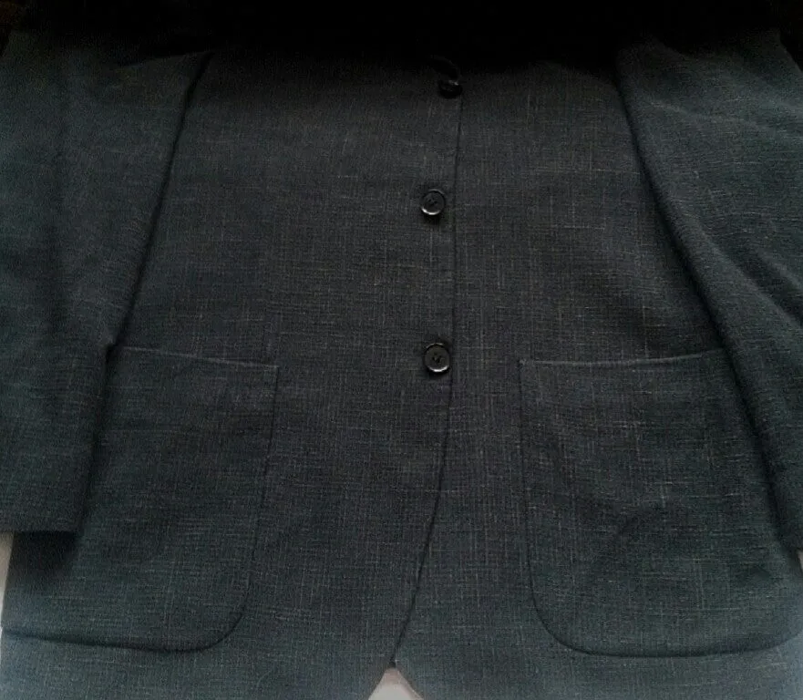 Boss-Hugo Boss- Gray/Tan Wool/Linen/Silk Patch Pocket Sport Coat- size 40R