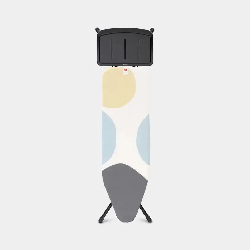 Brabantia Ironing Board Solid Steam Unit Holder 124x38cm 22mm Black Frame - Spring Bubbles - Code B